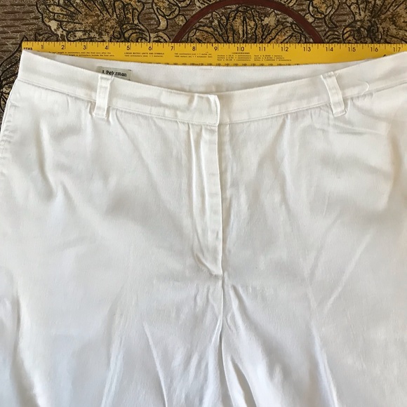 J Peterman White Capri Pant GUC Sz 16 - Picture 6 of 7